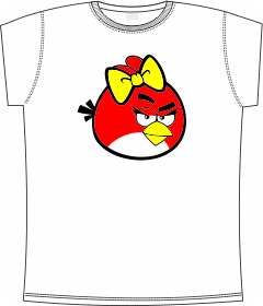 Прикольные футболки: Girl Angry Birds white 